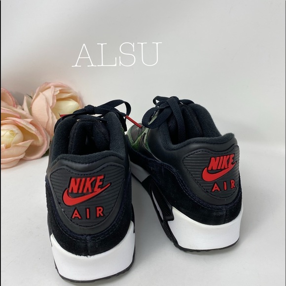 Nike Air Max 90 QS Black Green Leather W AUTHENTIC - Picture 6 of 8